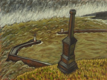 Candlestick in a Storm, Oil on canvas, 60 x 45 cm