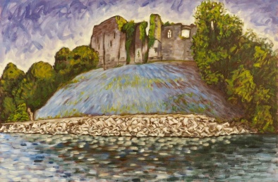 Cockermouth Castle, Oil on canvas, 75 x 50 cm