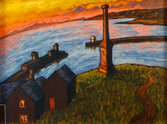 Candlestick at Sunset, Oil on canvas, 60 x 45 cm