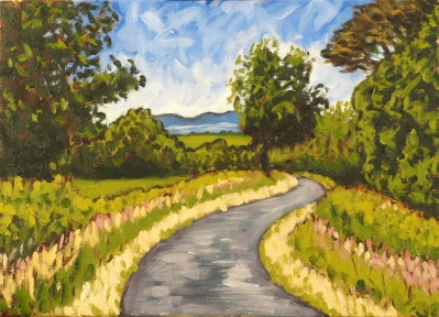 The Long & Wingding Road, Oil on canvas, 35 x 25 cm