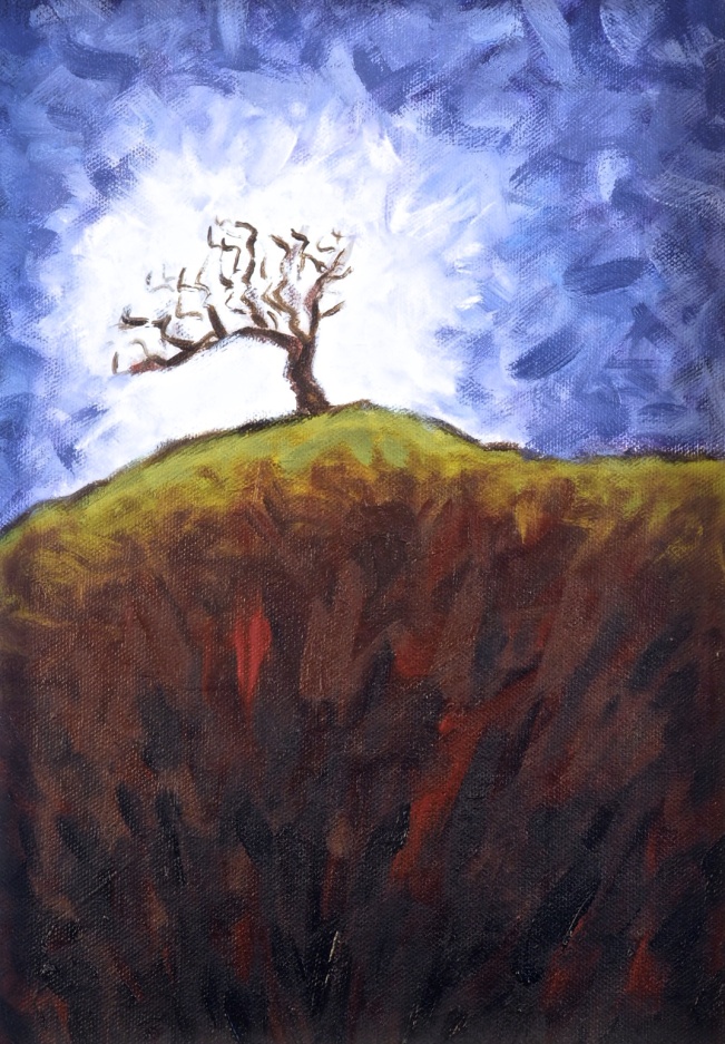 The Shining Tree, Oil on canvas, 23 x 33 cm